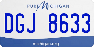 MI license plate DGJ8633