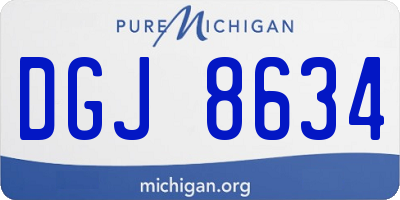 MI license plate DGJ8634