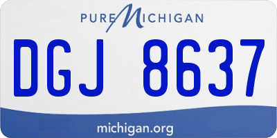 MI license plate DGJ8637