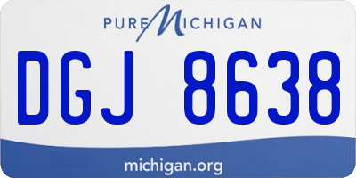 MI license plate DGJ8638