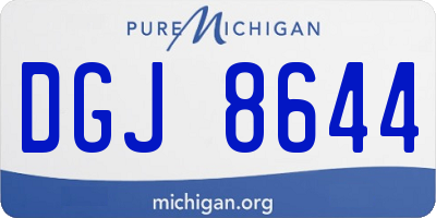 MI license plate DGJ8644