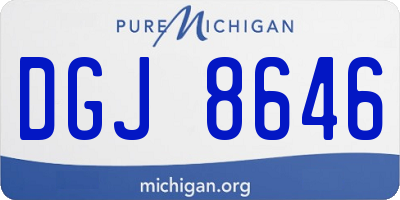 MI license plate DGJ8646