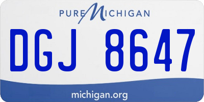 MI license plate DGJ8647