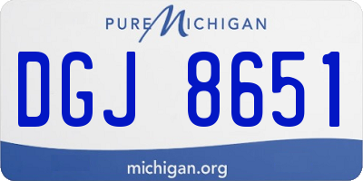 MI license plate DGJ8651