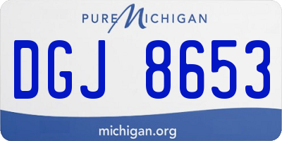 MI license plate DGJ8653