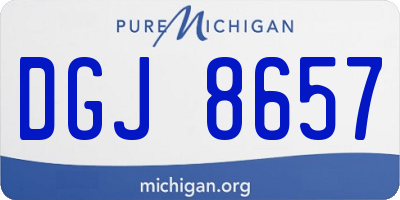 MI license plate DGJ8657