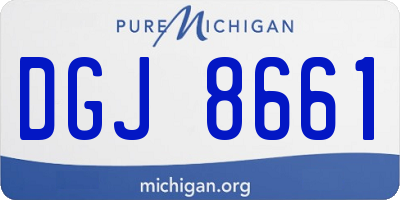 MI license plate DGJ8661
