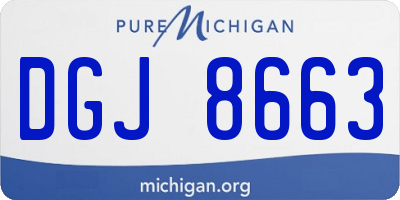 MI license plate DGJ8663