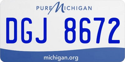 MI license plate DGJ8672