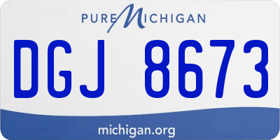 MI license plate DGJ8673