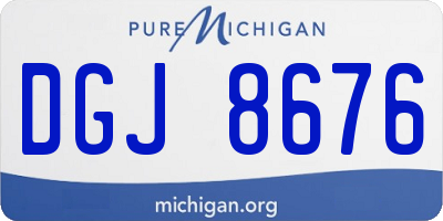MI license plate DGJ8676