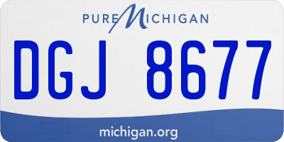 MI license plate DGJ8677