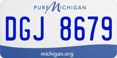 MI license plate DGJ8679