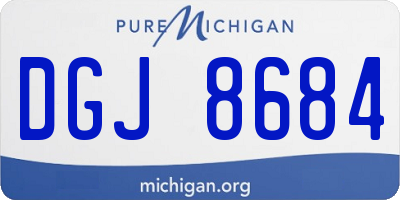 MI license plate DGJ8684