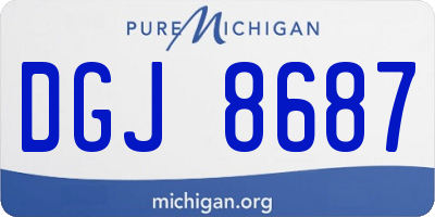 MI license plate DGJ8687