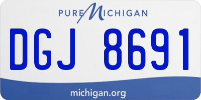 MI license plate DGJ8691