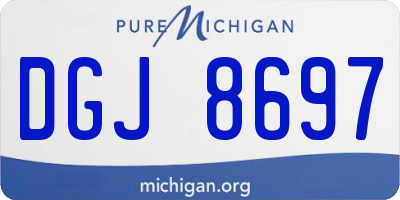 MI license plate DGJ8697