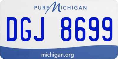 MI license plate DGJ8699