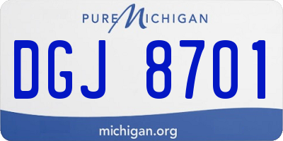 MI license plate DGJ8701