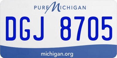 MI license plate DGJ8705