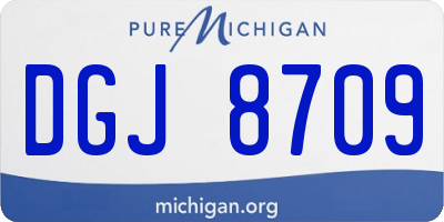 MI license plate DGJ8709