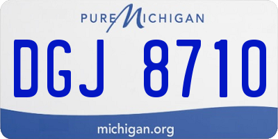 MI license plate DGJ8710