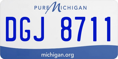 MI license plate DGJ8711