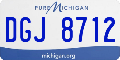 MI license plate DGJ8712