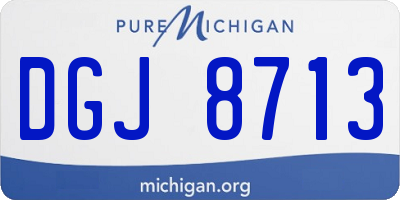 MI license plate DGJ8713