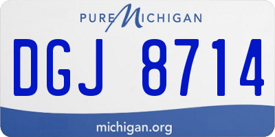 MI license plate DGJ8714