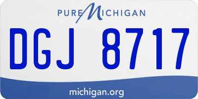 MI license plate DGJ8717