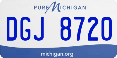 MI license plate DGJ8720