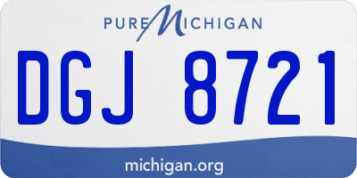 MI license plate DGJ8721