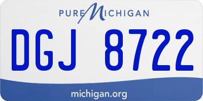 MI license plate DGJ8722