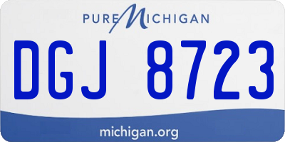 MI license plate DGJ8723