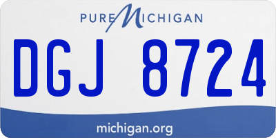 MI license plate DGJ8724