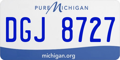MI license plate DGJ8727