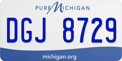 MI license plate DGJ8729