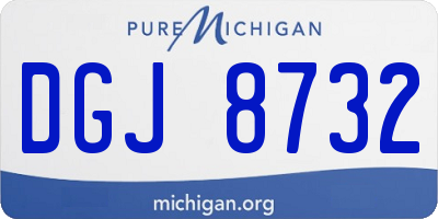 MI license plate DGJ8732
