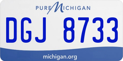 MI license plate DGJ8733