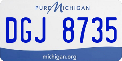 MI license plate DGJ8735
