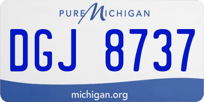 MI license plate DGJ8737