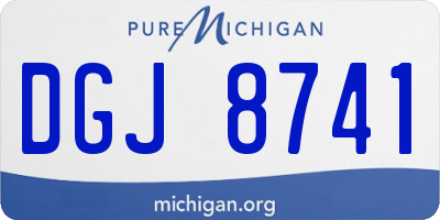 MI license plate DGJ8741