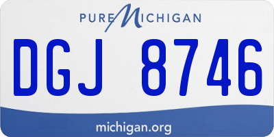 MI license plate DGJ8746