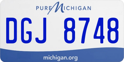 MI license plate DGJ8748