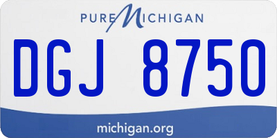 MI license plate DGJ8750