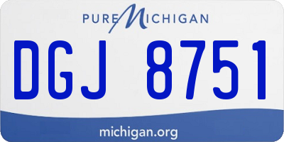 MI license plate DGJ8751