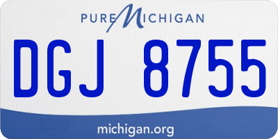MI license plate DGJ8755