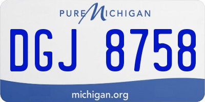 MI license plate DGJ8758