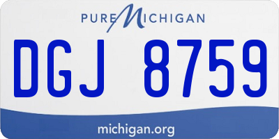 MI license plate DGJ8759
